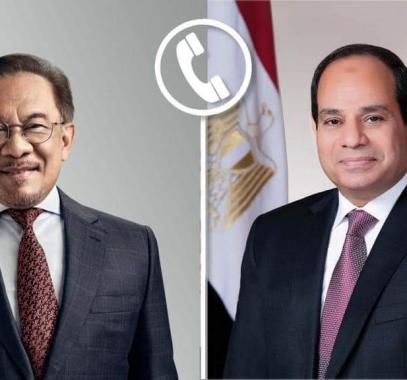 السيسي يبحث في اتصال مرئي سبل التعاون المشترك بين مصر وماليزيا 