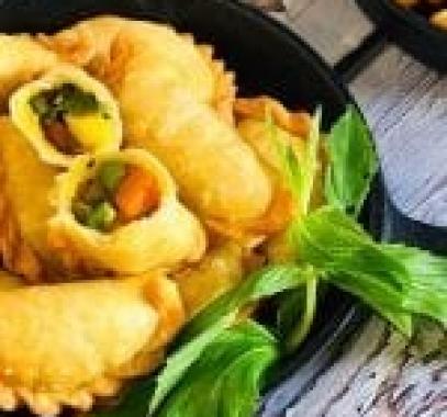 سمبوسك باللحمة والخضار