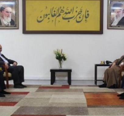 نصر الله يستقبل وفد قيادي من حركة حماس يترأسه هنية