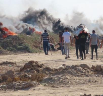 جيش الاحتلال ينشر مشاهد لقصفه نقطة للضبط الميداني شرق غزّة 
