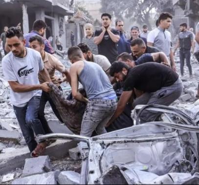 انتشال جثامين في قطاع غزة