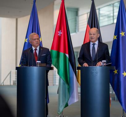 العاهل الأردني والمستشار الألماني