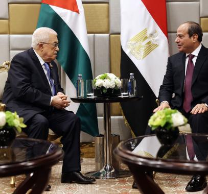 الرئيس عباس والسيسي.