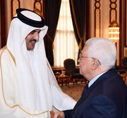 عباس وأمير قطر