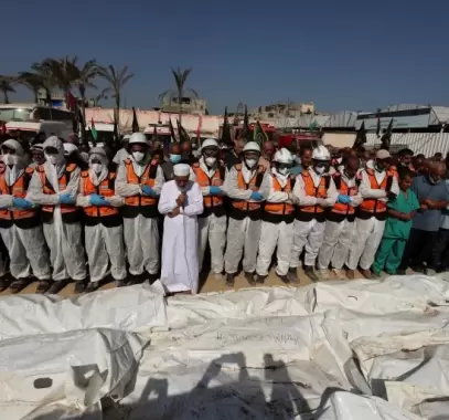 دفن جثامين أسرى فلسطينيين في مقبرة جماعية