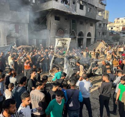 استهداف الاحتلال لمركبة في غزة