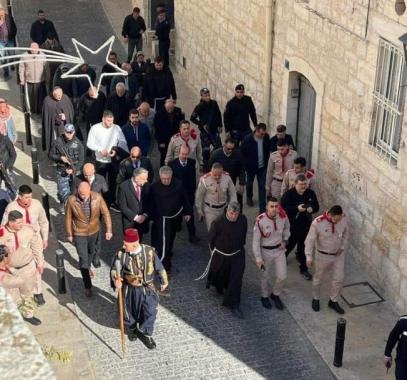 وصول موكب حارس الأراضي المقدسة إلى بيت لحم