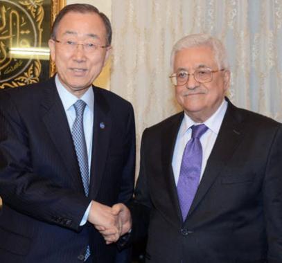 الرئيس الفلسطيني يلتقي الأمين العام للأمم المتحدة