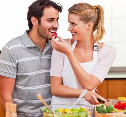 Couple-cooking-together-happy-significant-other-boyfriend