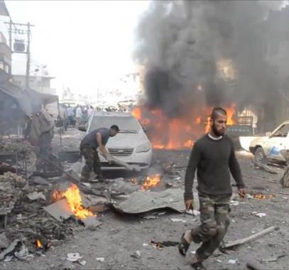 42 قتيلاً وإصابة العشرات إثر قصف جوي روسي على مسجد قرب حلب.jpg