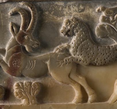South_Arabian_-_A_Lion_and_a_Leopard_Attacking_Animals_-_Walters_2171_-_Detail_B