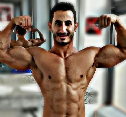 تأهّل لاجئ من اليرموك لبطولة كمال الأجسام بألمانيا.jpg
