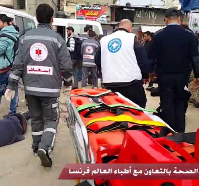 بالفيديو: مناورة طبية لمحاكاة وقوع حوادث مرورية في رفح وخانيونس