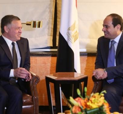 السيسي يلتقي العاهل الأردني ويبحثان آلية كسر جمود عملية السلام