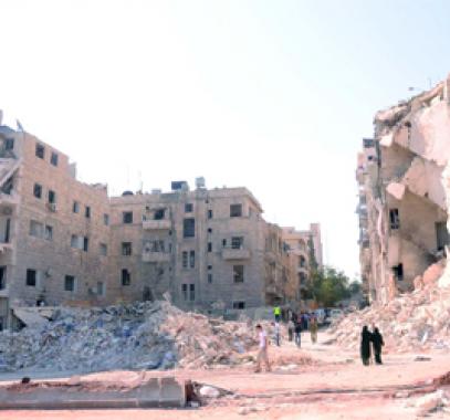 حلب السورية المدمرة