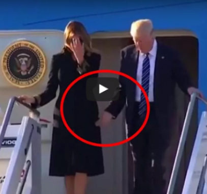 بالفيديو : للمرة الثانية...ميلانيا تحرج ترامب فور وصولهما إيطاليا!