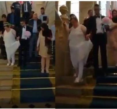 بالفيديو : شاب مغربي يتزوج بمسنّة فرنسيّة تكاد تستطيع تحريك أرجلها !