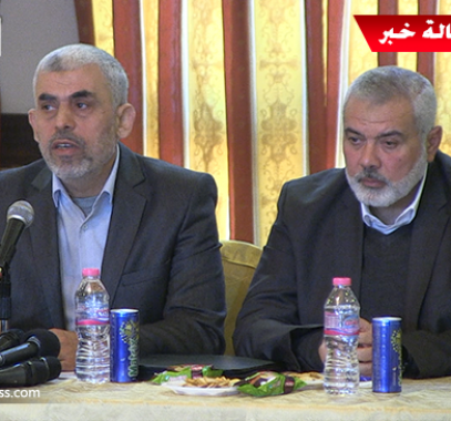 بالفيديو والصور: هنية والسنوار يلتقيان بوجهاء ومخاتير 
