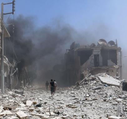 استشهاد شاب فلطسيني بعد قصف النظام لجنوب سوريا.jpg