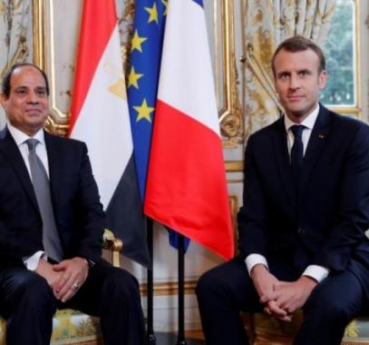 لقاء سري بين السيسي وماكرون بحث مبادرة لأزمة لبنان.jpg