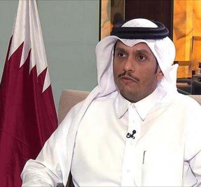 وزير الخارجية القطري يؤكد استمرار دعم بلاده لقطاع غزة.jpg