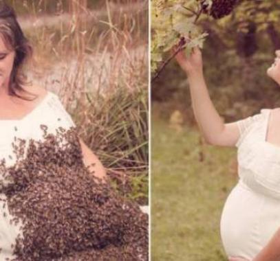 بعد صور النحل يغزو بطنها.. فاجعة تُصيب الأم 