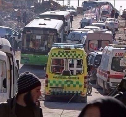 خروج آخر دفعة من المقاتلين والمدنيين من شرق حلب