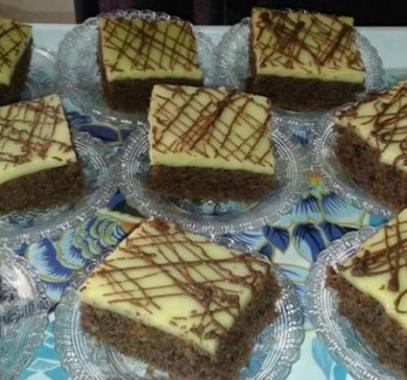 كيكة الطبقات بالكريم كراميل