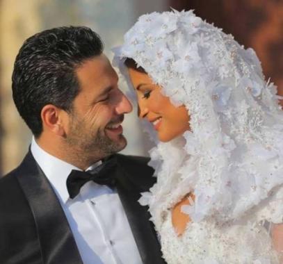 صورة جديدة لريم السعيدي ووسام بريدي بعد زفافهما