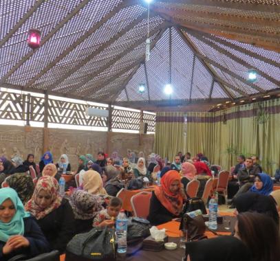 مركز شؤون المرأة ينظم حفل ختامي لمشروع توفير فرص التدريب و العمل للخريجات الجامعيات