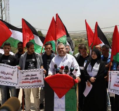 بالفيديو والصور: زحف شبابي من رفح حتى بيت حانون إحياءًا لذكرى النكبة ودعماً للأسرى