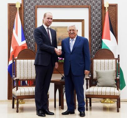 الرئيس عباس والأمير وليام