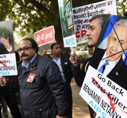 تواصل التظاهرات في الهند ضد زيارة نتنياهو