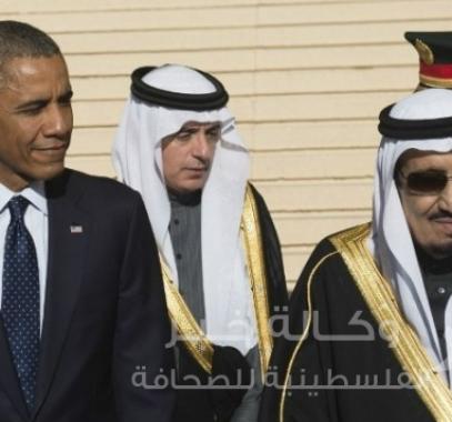الملكسلمان بن عبد العزيز وارئيس الأمريكي باراك أوباما 