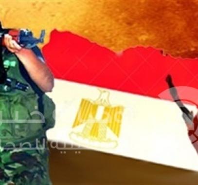 العلم المصري  وعناصر من القسام 