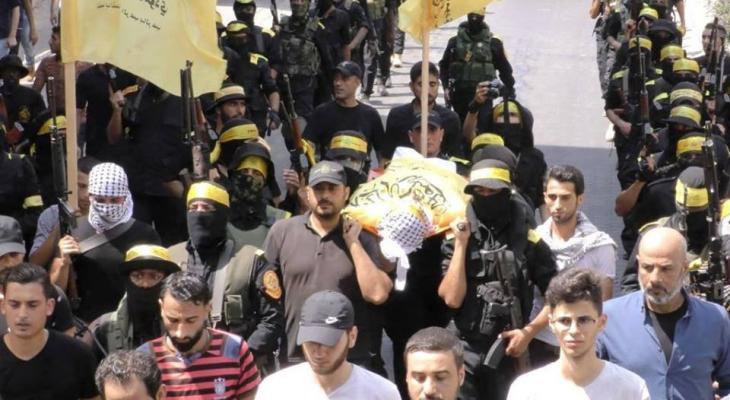 بالفيديو والصور: الجناح العسكري لـ"فتح" يُشيّع جثمان الشهيد أحمد ياغي بغزّة