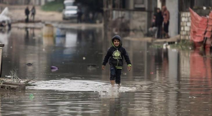 غرق منازل في شمال قطاع غزّة بفعل المنخفض الجوي