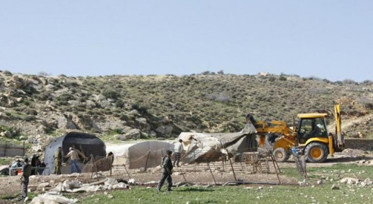 رام الله: الاحتلال يهدم بركة زراعية في بلدة بيرزيت