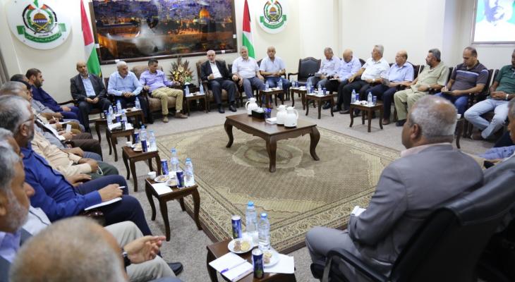 بالصور:  تفاصيل لقاء قيادة "حماس" والفصائل مع الوفد المصري في قطاع غزّة