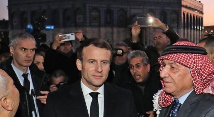 شاهد: الرئيس الفرنسي يزور المسجد الأقصى