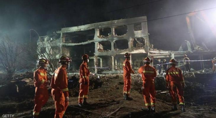 18 قتيلا وانهيار منازل ومصانع بانفجار هائل في الصين.jpg