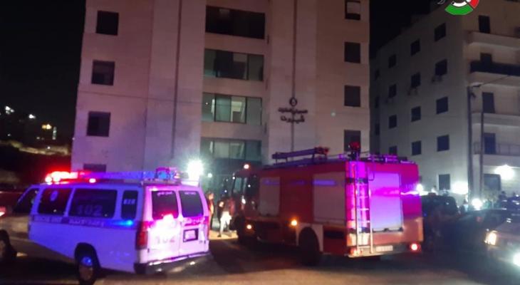 شاهد بالفيديو: 6 إصابات بانفجار داخل شقة سكنية في رام الله
