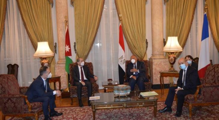 اجتماع وزراء خارجية مصر والأردن وفرنسا وألمانيا بالقاهرة
