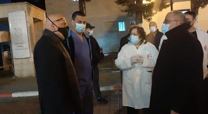 وزيرة الصحة تنفذ جولة بأقسام الطوارئ وكورونا في مجمع فلسطين الطبي