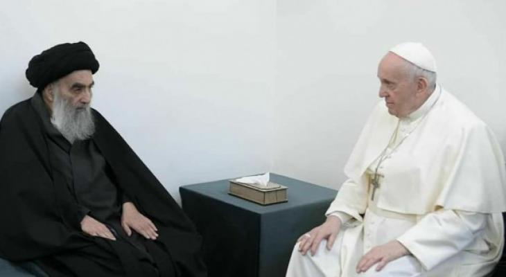 تفاصيل لقاء بابا الفاتيكان مع المرجع الشيعي السيستاني في العراق
