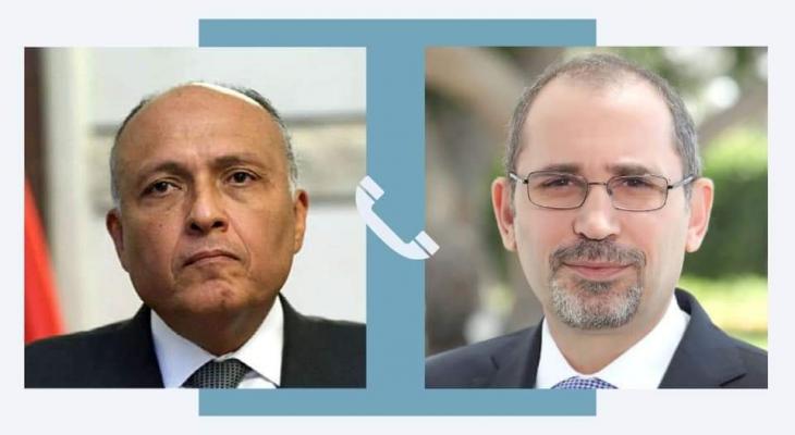 وزير الخارجية المصري يناقش مع نظيره الأردني آخر مستجدات القضية الفلسطينية