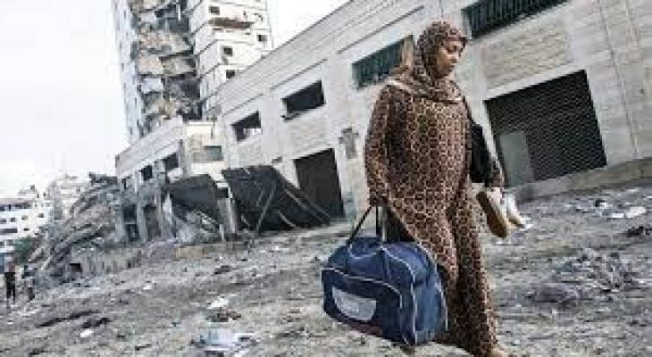 الصليب الأحمر يكشف عدد النازحين خلال العدوان الأخير على قطاع غزّة
