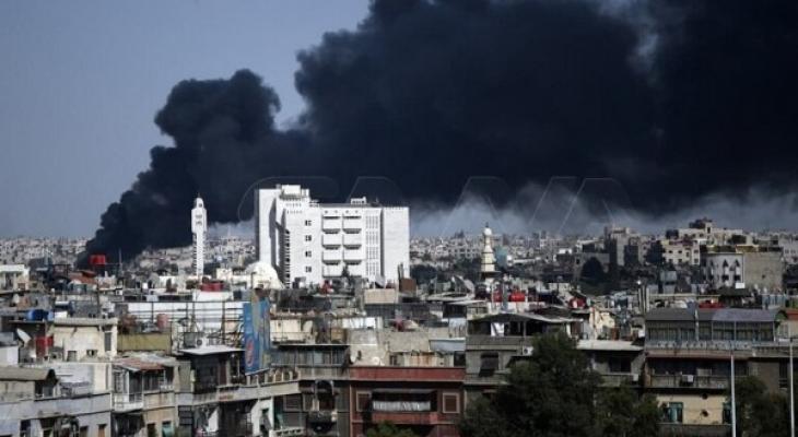 حريق جنوب دمشق