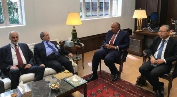 وزير خارجية مصر يلتقي نظيره السوري للمرة الأولى منذ عام 2011