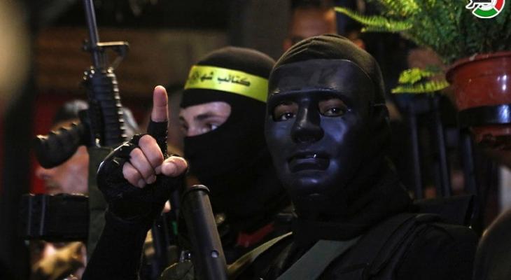 شاهد: مسلحون فلسطينيون في جنين يشاركون بمسيرة نصرة للأسرى